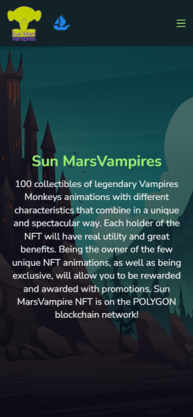 Image capture of the sun mars vampire website